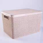 Knit LID Design Plastic Storage Box For Wholesale