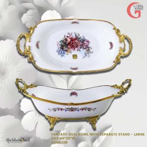 Bowl Oval Fantasy Separate Stand Available In Best Price