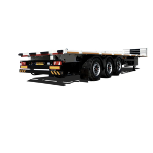 Three-axle flatbed trailer