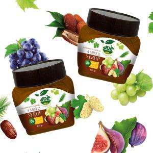 Premium 4-Fruit Mixed Syrup (Mulberry, Date, Grape, Fig) – Natural Sweetener for Wholesale Export – 400g & 800g Packaging