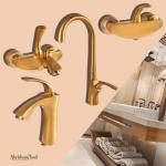 Aryana Faucets Set Mechanical Unique Model Gold Color