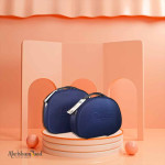 Makeup Bag Dual Cosmetic Bag Cosmetic Case Brush Storage Organizer Dark Blue Color