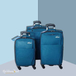 Wholesale Omasu Luggage 3Piece Set Softside with Spinner Wheels, Blue