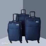 Wholesale Omasu Luggage 3Piece Set Softside with Spinner Wheels, Dark Blue