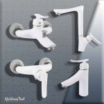 Aryana Faucets Set Mechanical Karoon Silver & White Color