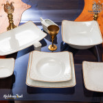 Taghdis Dishware Set Porcelain Future Design Siavosh Model CODE B-1643 (Service For 6&12 Person ) 30PCS & 90PCS